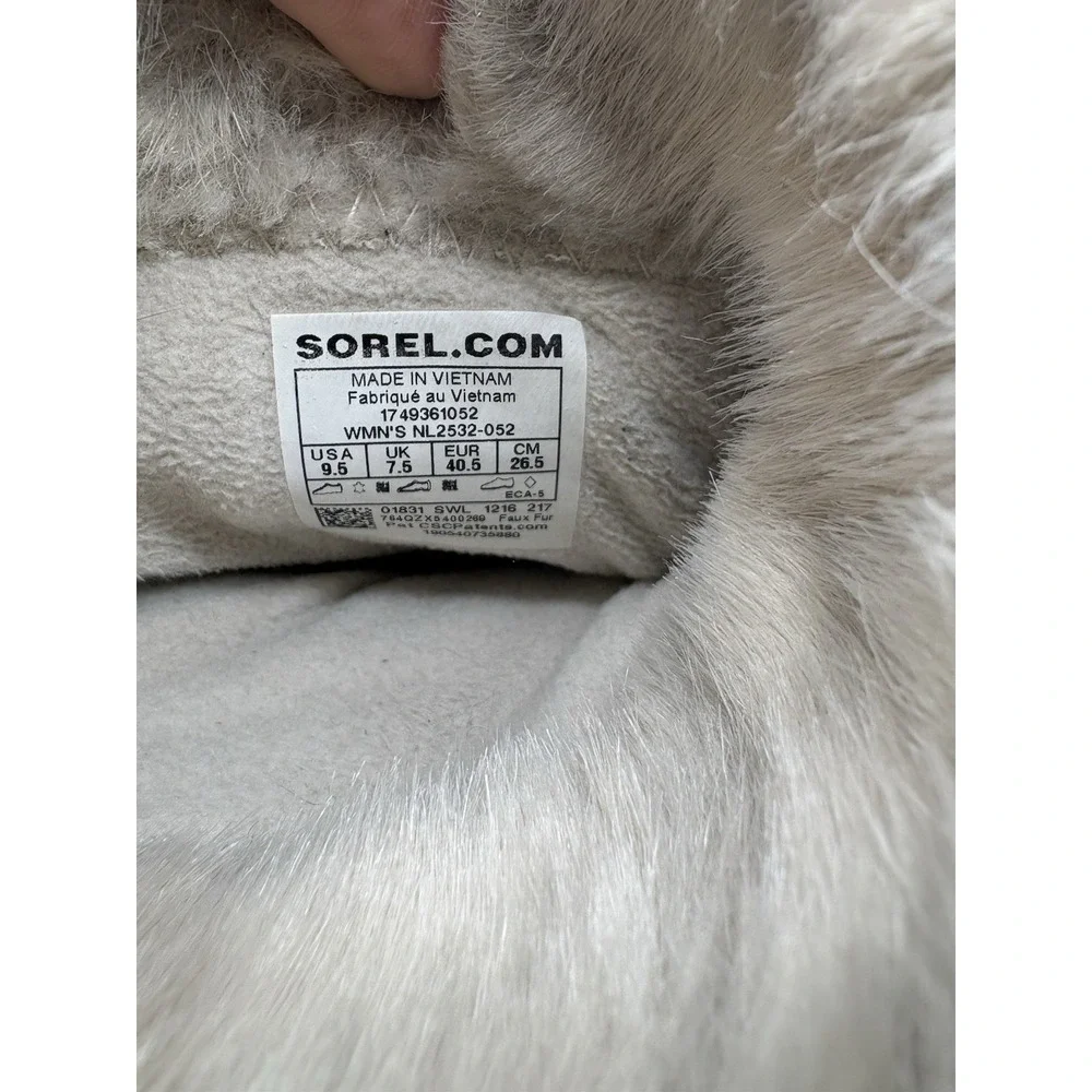 Sorel Snow Boots Womens Size 9.5 Tivoli III 3 Short Winter Leather Quarry Gray